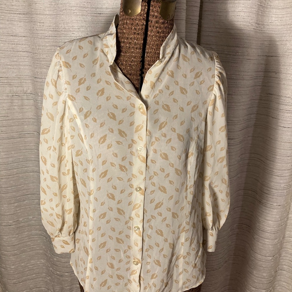 Banana Republican blouse button up 3/4 sleeve size M